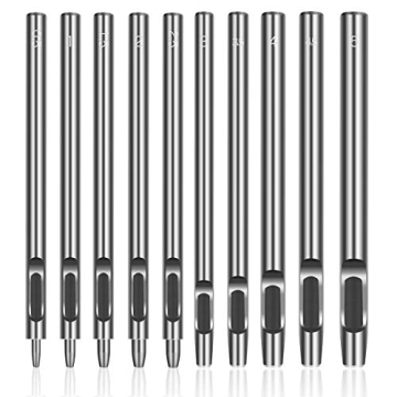 Versatile 10Pcs Leather Hole Punch Cutter Set: Perfect for DIY Projects