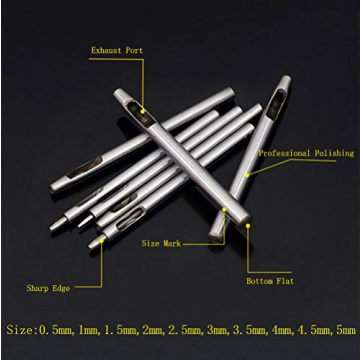 10Pcs Leather Hole Punch Set for Crafts and DIY
