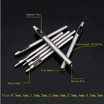 10Pcs Leather Hole Punch Set for Crafts and DIY