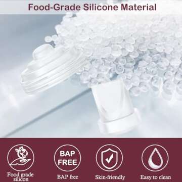 6PCS Duckbill Valves & 4PCS Diaphragm Compatible with Momcozy M5 Wearable Breast Pump, Replacement Pump Parts Accessories Compatible for M5 Momcozy, Not Original Mom Cozy Accessories