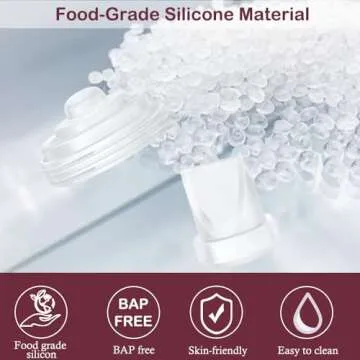 6PCS Duckbill Valves & 4PCS Diaphragm Compatible with Momcozy M5 Wearable Breast Pump, Replacement Pump Parts Accessories Compatible for M5 Momcozy, Not Original Mom Cozy Accessories