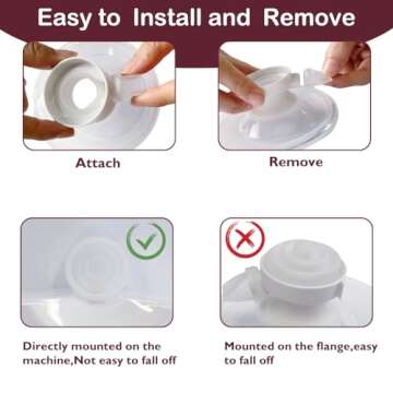 6PCS Duckbill Valves & 4PCS Diaphragm Compatible with Momcozy M5 Wearable Breast Pump, Replacement Pump Parts Accessories Compatible for M5 Momcozy, Not Original Mom Cozy Accessories