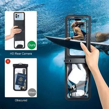 Niveaya Double Space Waterproof Phone Pouch - 2 Pack, Waterproof Phone Lanyard Case with iPhone 16/15/14/13/12 Pro Max up to 8.3", Phone Dry Bags for Vacation Beach Pool Kayak Cruise Travel Essentials