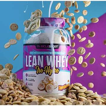 Musclesport Lean Whey Revolution™ Protein Powder - Whey Protein Isolate - Low Calorie, Low Carb, Low Fat, Incredible Flavors - 25g Protein per Scoop (2lb, Dippsadoodles)