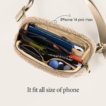 ODODOS Adjustable Mini Belt Bag for Travel and Workouts