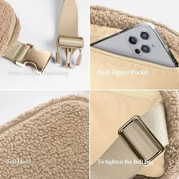 ODODOS Adjustable Mini Belt Bag for Travel and Workouts