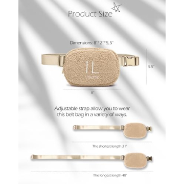 ODODOS Adjustable Mini Belt Bag for Travel and Workouts