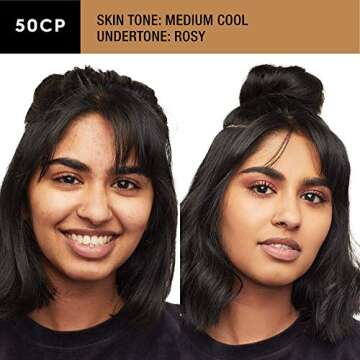 Urban Decay Stay Naked Weightless Liquid Foundation (50CP - Medium Cool - Rosy Undertone), Waterproof Face Makeup, Buildable Medium Coverage with No Caking, Real-Skin Matte Finish - 1 fl oz