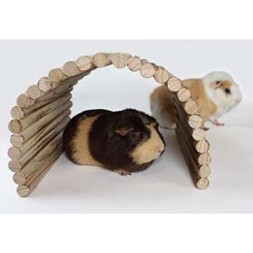 Flexible Wood Hideout - Extra Large - House, Tunnel, Ramp, Bridge, Tube for Guinea Pigs, Ferrets, Hedgehogs, Chinchillas, Small Rabbits, and Other Small Animals - Accessories, Toys, and Supplies