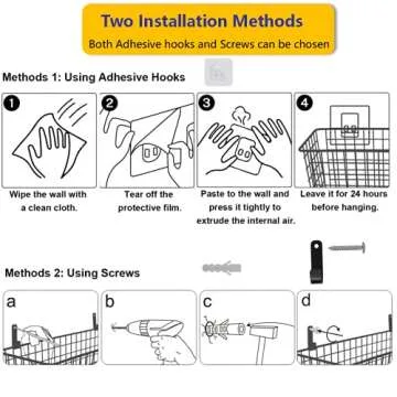 3 Set [Extra Large]Hanging Wall Wire Baskets, Farmhouse Food Storage Kitchen Pantry Laundry Closet Garage RV,Black