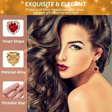 Rhinestone Red Heart Sewing Buttons - Crafting and DIY Ideas