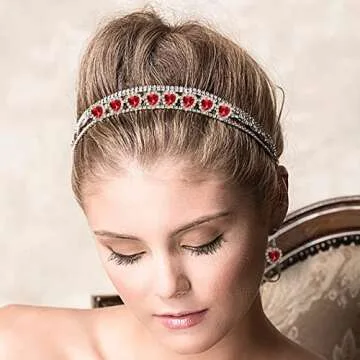 Rhinestone Red Heart Sewing Buttons - Crafting and DIY Ideas