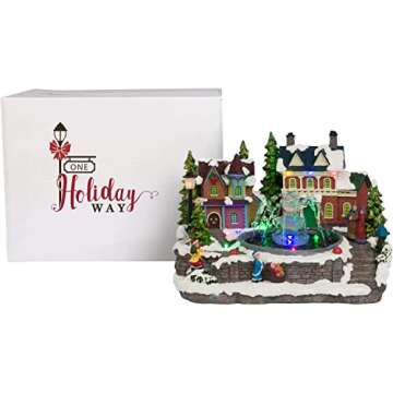 Light-up Animated Musical Fountain for Christmas Decor
