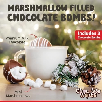 Delicious Hot Chocolate Bombs with Marshmallows in 3 Pack
