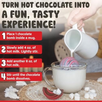 Delicious Hot Chocolate Bombs with Marshmallows in 3 Pack