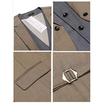 Coofandy Mens Stylish Layered Vest for Formal Events