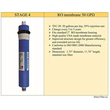 Compatible APEC Ultimate Complete 5 stage high capacity filter set for model ROES-50, RO-45, RO-PUMP RO Reverse Osmosis systems, 100% compatible + instructions and free tech support, provided by Alton