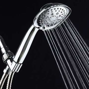 AquaDance Luxury Square 6-setting Handheld Shower Head