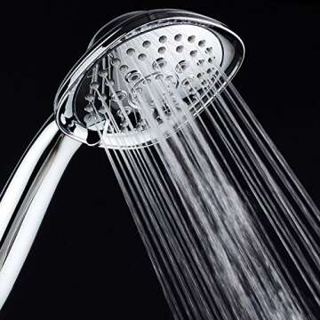 AquaDance Luxury Square 6-setting Handheld Shower Head