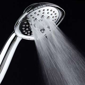 AquaDance Luxury Square 6-setting Handheld Shower Head