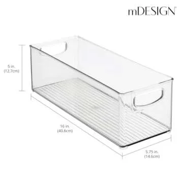 mDesign Clear Toiletry Organizer - 4 Pack Bathroom Storage
