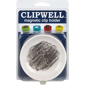 Clipwell Magnetic Paper Clip Holder - Easy Toss & Pick-Up - Holds Various Metal Parts - Powerful Swe...