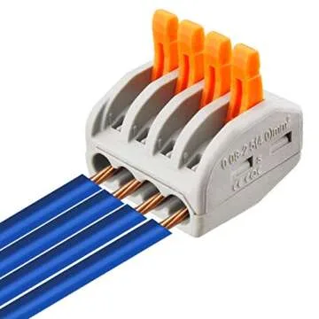 115 PCS Lever Wire Connectors Nuts Kit with Bases&Screws 28-12 AWG, Electrical Connectors 2/3/4/5 Conductor Combination, Compact Splicing Wire Connectors, Quick Disconnect Wire Splice Connectors