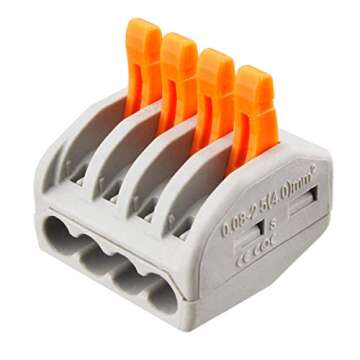 115 PCS Lever Wire Connectors Nuts Kit with Bases&Screws 28-12 AWG, Electrical Connectors 2/3/4/5 Conductor Combination, Compact Splicing Wire Connectors, Quick Disconnect Wire Splice Connectors