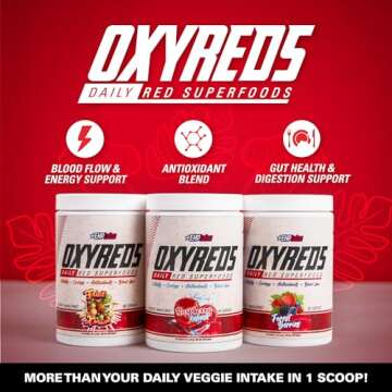 EHP Labs OxyReds Superfood Beets Powder - Nitric Oxide Supplement, Organic Beet Root Powder, Immune ...