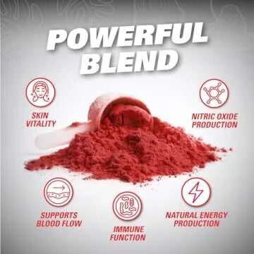 EHP Labs OxyReds Superfood Beets Powder - Nitric Oxide Supplement, Organic Beet Root Powder, Immune Support Supplement & Prebiotics for Digestive Health, Beet Powder - Forest Berries, 30 Servings