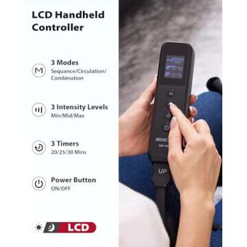 CINCOM Leg Massager for Circulation and Pain Relief, Air Compression Leg Massager for Foot and Leg Helpful for Lymphedema Edema Restless and Relaxation Birthday Gifts for Women Men