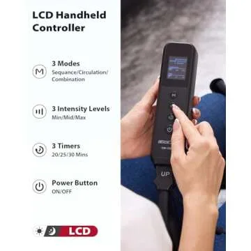 CINCOM Leg Massager for Circulation and Pain Relief, Air Compression Leg Massager for Foot and Leg Helpful for Lymphedema Edema Restless and Relaxation Birthday Gifts for Women Men