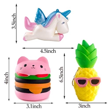 R.HORSE Cute Kawaii Squishy Toys Set - 7 Pack