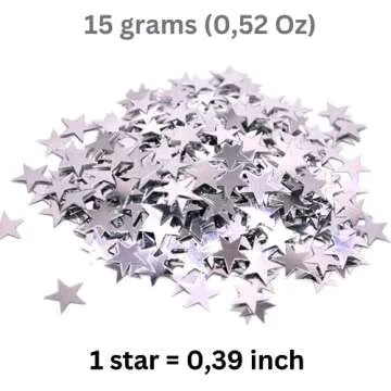 DIWULI Star Confetti - Elegant Silver Table Decoration