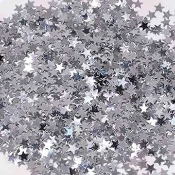 DIWULI Star Confetti - Elegant Silver Table Decoration