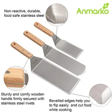 Quality Stainless Steel Spatula Set for Grilling and Cooking