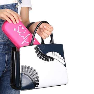 BOVKE Stethoscope Case fits 3M Littmann Classic III Monitoring Stethoscope, Lightweight II S.E, MDF Acoustica, Cardiology IV Diagnostic Stethoscope Holder with Pocket for Nurse Accessories, Raspberry