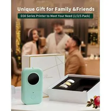 Phomemo Label Maker Machine with Tape D30 Label Makers Portable Bluetooth Mini Labeler,Phone Support,Easy to Use,for Android iOS,Gift for Women Men,Organization Decoration(USB Rechargeable)-Turquoise