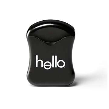 Hello Activated Charcoal Infused Floss Vegan Wax, Fresh Mint, Natural Peppermint Flavor, 3 Count