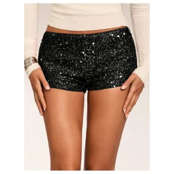 Glamorous Y2K Sequin Shorts for Parties and Festivals