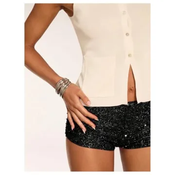 Glamorous Y2K Sequin Shorts for Parties and Festivals
