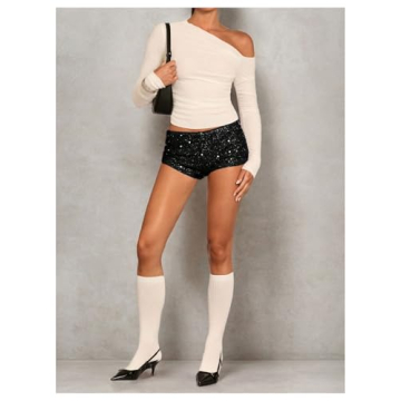 Glamorous Y2K Sequin Shorts for Parties and Festivals