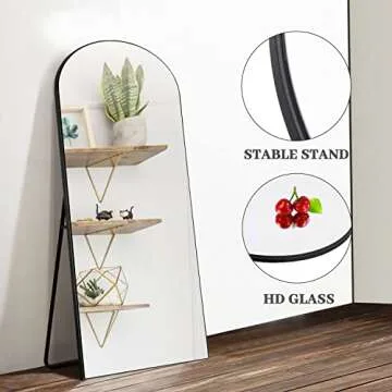 NeuType Arched Full Length Mirror for Elegant Spaces