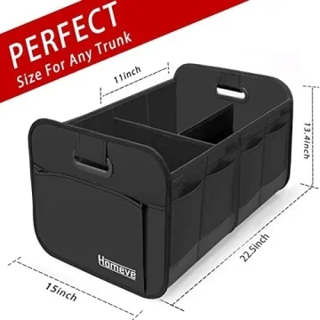 Homeve Car Trunk Organizer with Reinforced Handles