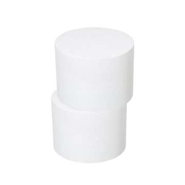 Crafare 8x6Inch Art Cake Dummy Round for Crafts 2pcs 8 Inch Round Cake Dummy for Cake DIY Projects W...