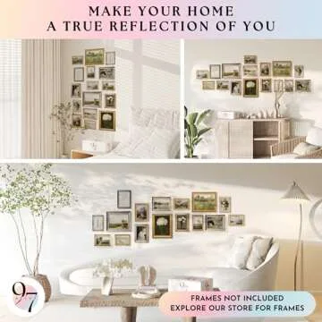 97 Decor Vintage Wall Art Prints - 16 Pcs French Country Decor, Vintage Posters For Room Aesthetic Pictures, Vintage Prints For Wall Decor, Landscape Painting Gallery Wall Art For Bedroom (UNFRAMED)