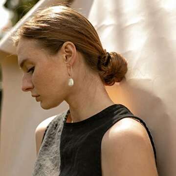 PEARLADA Baroque Pearl Drop Earrings for Women