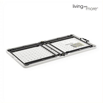 Living and More 4ft Height Adjustable Folding Table - Versatile and Portable