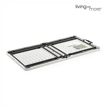 Living and More 4ft Height Adjustable Folding Table - Versatile and Portable