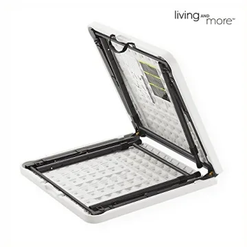 Living and More 4ft Height Adjustable Folding Table - Versatile and Portable